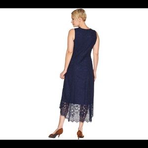 Isaac Mizrahi lace hi lo sleeveless dress navy